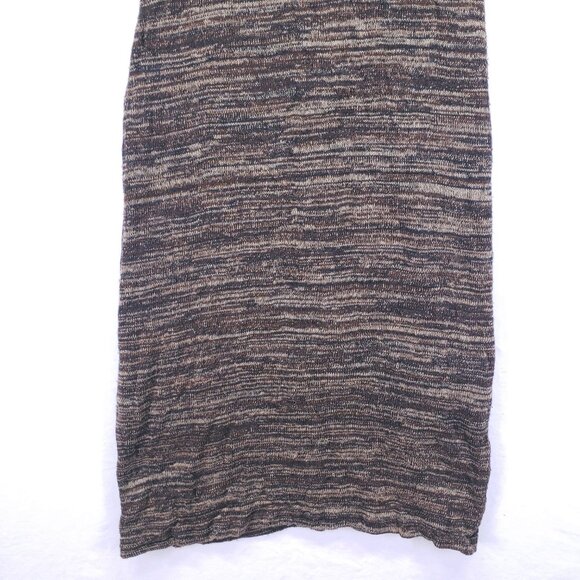 Ruby Rox Women Brown Marl Striped Cowl Neck Sleeveless Mid Dress Size M - Picture 8 of 16